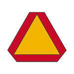 imagen de Brady Aluminio Triángulo Cartel de triángulos de advertencia de emergencia Rojo/naranja reflectante - 16 pulg. Ancho x 14 pulg. Altura - 57895