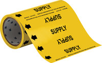 imagen de Brady 41516 Marcador de tubería autoadhesivo - Vinilo - Negro sobre amarillo - B-946