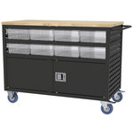 imagen de Akro-mils Carro de estante con persianas MA4824BLD3CRY - 800 lb capacidad - Negro - Acero - MA4824BLD3 CLEAR