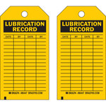 imagen de Brady 86447 Negro sobre amarillo Poliéster/papel Etiqueta de mantenimiento - Ancho 3 pulg. - Altura 5 3/4 pulg. - B-837