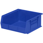 imagen de Akro-mils Akrobin 50 lb Azul Polímero de grado industrial Colgado/Apilado Contenedor de almacenamiento - longitud 10 7/8 pulg. - Ancho 11 pulg. - Altura 5 pulg. - Compartimientos 1 - 30235 BLUE