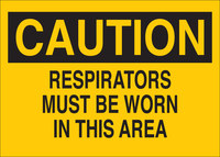 imagen de Brady B-120 Poliéster reforzado con fibra de vidrio Rectángulo Cartel de respirador Amarillo - 14 pulg. Ancho x 10 pulg. Altura - 70506