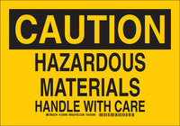 imagen de Brady B-555 Aluminio Rectángulo Letrero de material peligroso Amarillo - 10 pulg. Ancho x 7 pulg. Altura - 125988