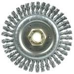 imagen de Weiler Roughneck 13232 Wheel Brush - 4.5 in Dia - Knotted - Stringer Bead Steel Bristle