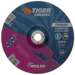 imagen de Weiler Tiger Ceramic Rueda de desbaste con centro hundido 68392 - 9 pulg. - Cerámico - 30 - T