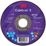 imagen de 3M Cubitron 3 Rueda de corte 90036 - Tipo 1 (recto) - 4 1/2 pulg. - Óxido de aluminio cerámico de precisión - 36+