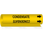 imagen de Brady 178476 Marcador de tubería de envoltura - 0.375 pulg. to 0.5 pulg. - Agua - Poliéster - Negro sobre amarillo - B-689