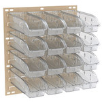 imagen de Akro-mils Ready Space 150 lb Blanco Acero Doble cara Bastidor de piso con persiana - longitud total 24 5/8 pulg. - Ancho 23 pulg. - Altura 52 pulg. - 64 gavetas 305B1 - 30553B1