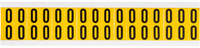 imagen de Brady 1520-0 Etiqueta de número - 0 - Negro sobre amarillo - 9/16 in x 3/4 in - B-946