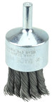 imagen de Weiler Wolverine Steel Cup Brush - Unthreaded Stem Attachment - 1 in Diameter - 0.020 in Bristle Diameter - Package Type: Boxed - 36251