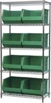 imagen de Akro-mils Akrobin Sistema de estantería fijo AWS183630270 - Acero - 5 estantes - 9 gavetas - AWS183630270 GREEN