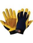 imagen de Global Glove Hot Rod Gloves Grande Spandex Piel de becerro Spandex Guantes de mecánico - Grado Premium - HR1008 LG