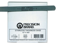 imagen de Precision Brand Acero inoxidable Calibrador de precisión - 1/2 pulg. x 25 pulg. - 77245