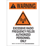 imagen de Brady B-555 Aluminio Rectángulo Cartel de peligro de radiación Blanco - 7 pulg. Ancho x 10 pulg. Altura - 129312