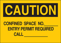 imagen de Brady B-555 Aluminio Rectángulo Letrero de espacio restringido Amarillo - 10 pulg. Ancho x 7 pulg. Altura - 40621