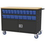 imagen de Akro-mils Carro de estante con persianas MA4824BLD1 - 800 lb capacidad - Carbón - Acero