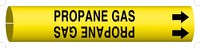 imagen de Brady 4114-F Marcador de tubería con correa - 6 pulg. to 7 7/8 pulg. - Gas - Plástico - Negro sobre amarillo - B-915