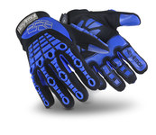 imagen de HexArmor Chrome Series 4024 Blue/Black 9 Synthetic SuperFabric/Synthetic Leather Cut and Sewn Mechanic's Gloves - ANSI A8 Cut Resistance - PVC Palm Only Coating