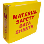 imagen de Brady Carpeta de hojas de datos GHS y MSDS 2025 - Inglés - Rojo sobre amarillo - 45991