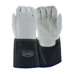 imagen de West Chester IRONCAT 6144 White/Black X-Small Grain Kidskin Welding Gloves - Straight Thumb - 6144/XS