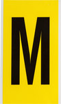 imagen de Brady 3470-M Etiqueta en forma de letra - M - Negro sobre amarillo - 5 pulg. x 9 pulg. - B-498