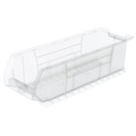 imagen de Akro-mils Akrobin 200 lb Transparente Polímero de grado industrial Apilado Contenedor de almacenamiento - longitud 23 7/8 pulg. - Ancho 8 1/4 pulg. - Altura 7 pulg. - Compartimientos 1 - 30284SCLAR
