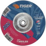 imagen de Weiler Tiger Disco de corte y esmerilado 57104 - 7 pulg. - Óxido de aluminio - 30 - S
