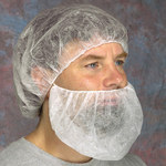 imagen de West Chester White Universal Latex/Polypropylene Beard Cover - 18 in Stretched Diameter - 662909-852854