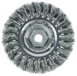 imagen de Weiler 13119 Wheel Brush - 4 in Dia - Knotted - Standard Twist Steel Bristle