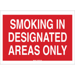 imagen de Brady B-401 Poliestireno Rectángulo Cartel del área de fumadores Rojo - 14 pulg. Ancho x 10 pulg. Altura - 122468
