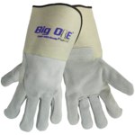 imagen de Global Glove Big Ole 2100FGC Gris/Blanco Grande Cuero Dividir Cuero Guantes de trabajo - 2100FGC LG
