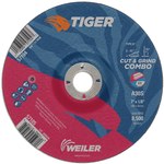 imagen de Weiler Tiger Disco de corte y esmerilado 57105 - 7 pulg. - Óxido de aluminio - 30 - S