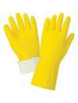 imagen de Global Glove 150F Amarillo Grande Látex Guantes de trabajo - Longitud 12 pulg. - 150f lg