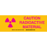 imagen de Brady B-555 Aluminio Rectángulo Cartel de peligro de radiación Amarillo - 46849