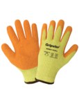imagen de Global Glove Gripster 600KV High-Vis Orange Large Cut-Resistant Gloves - ANSI A6 Cut Resistance - Rubber Dotted Palm & Fingers Coating - 600KV LG