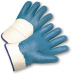 imagen de West Chester 4550 Blue Large Jersey Work Gloves - Nitrile Palm Only Coating - 10 in Length - Smooth Finish - 4550/L