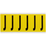 imagen de Brady 3450-J Etiqueta en forma de letra - J - Negro sobre amarillo - 1 1/2 pulg. x 3 1/2 pulg. - B-498