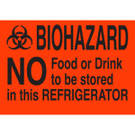 imagen de Brady B-585 Vinilo Rectángulo Cartel de saneamiento de alimentos Naranja - 5 pulg. Ancho x 3-1/2 pulg Altura - Laminado - 20329LS-A