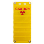 imagen de Brady Policarbonato Rectángulo Cartel de peligro de radiación Amarillo - 8 pulg. Ancho x 16 pulg. Altura - 93602