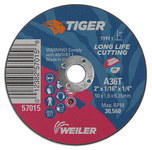 imagen de Weiler Tiger Cut-Off Wheel 57015 - Type 1 (Straight) - 2 in - Aluminum Oxide - 36 - T