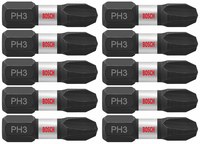 imagen de Bosch #3 Phillips Puntas de inserción ITPH31B - Acero De Aleación - 1 pulg. Longitud - 48309