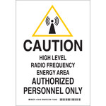 imagen de Brady B-555 Aluminio Rectángulo Cartel de peligro de radiación Blanco - 10 pulg. Ancho x 14 pulg. Altura - 124184