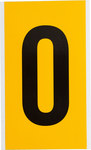 imagen de Brady 1570-O Etiqueta en forma de letra - O - Negro sobre amarillo - 5 pulg. x 9 pulg. - B-946