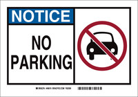 imagen de Brady B-555 Aluminio Rectángulo Cartel de información, restricción y permiso de estacionamiento Blanco - 46619