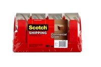 imagen de 3M Scotch 3750-4RD Clear Box Sealing Kit - 48 mm Width x 50 m Length - 3.1 mil Thick - 31899