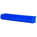 imagen de Akro-mils Akrobin 80 lb Azul Polímero de grado industrial Colgado/Apilado Contenedor de almacenamiento - longitud 8 5/8 pulg. - Ancho 33 pulg. - Altura 5 pulg. - Compartimientos 1 - 30320 BLUE