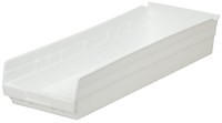 imagen de Akro-mils 346 cu in Blanco Polímero de grado industrial Estante Contenedor de almacenamiento - longitud 23 5/8 pulg. - Ancho 8 3/8 pulg. - Altura 4 pulg. - Compartimientos 1 - 30184 WHITE
