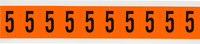 imagen de Brady 6560-5 Etiqueta de número - 5 - Negro sobre naranja - 7/8 pulg. x 1 1/2 pulg. - B-946
