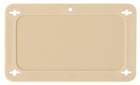 imagen de Brady 87712 Tostado Rectángulo Plástico Etiqueta en blanco para válvula - Ancho 3 pulg. - Altura 1 1/2 pulg. - B-418