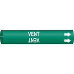 imagen de Bradysnap-On B4150- Marcador de tubos - 1 1/2 pulg. to 2 3/8 pulg. - Plástico - Blanco sobre verde - B-915